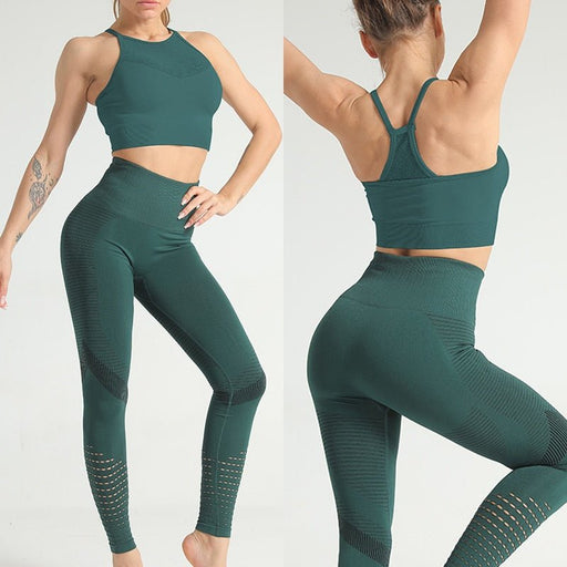 ActiveArrow Performance Open-Shoulder Sports Bra & Leggings Gym Set - Flamin' Fitness