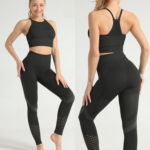 ActiveArrow Performance Open-Shoulder Sports Bra & Leggings Gym Set - Flamin' Fitness