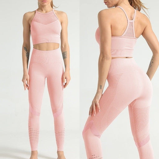 ActiveArrow Performance Open-Shoulder Sports Bra & Leggings Gym Set - Flamin' Fitness