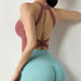 Breathable Open Back Sports Bra - Flamin' Fitness