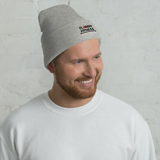 Grey Cuffed Beanie - Flamin' Fitness