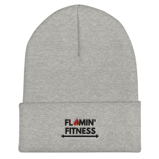 Grey Cuffed Beanie - Flamin' Fitness