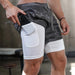 Men's 2-In-1 Camo Sports Shorts - Flamin' Fitness