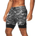 Men's 2-In-1 Camo Sports Shorts - Flamin' Fitness