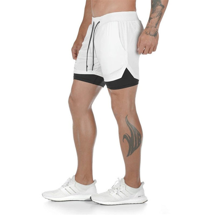 Men's 2-In-1 Sports Shorts - Flamin' Fitness