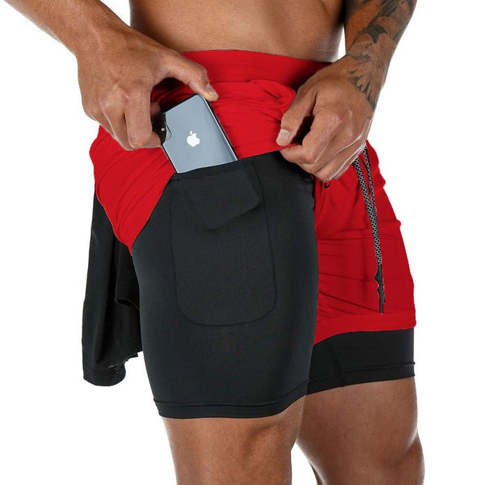 Men's 2-In-1 Sports Shorts - Flamin' Fitness