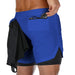 Men's 2-In-1 Sports Shorts - Flamin' Fitness