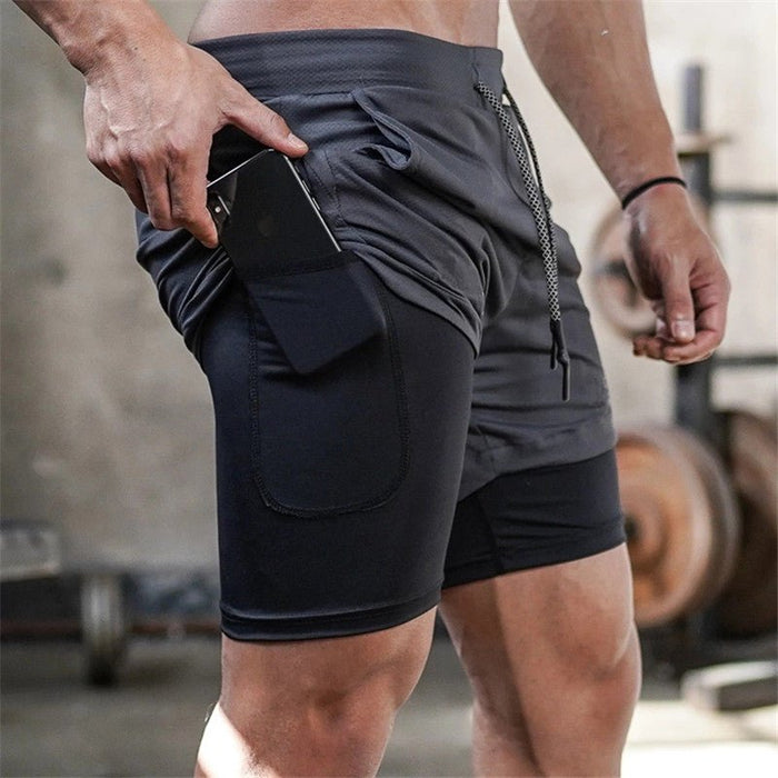 Men's 2-In-1 Sports Shorts - Flamin' Fitness