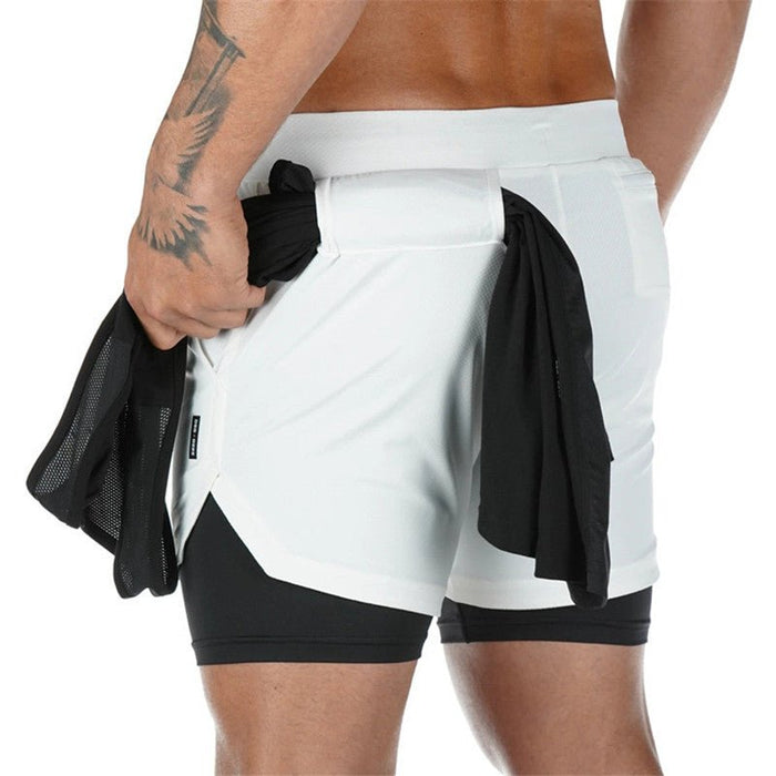 Men's 2-In-1 Sports Shorts - Flamin' Fitness