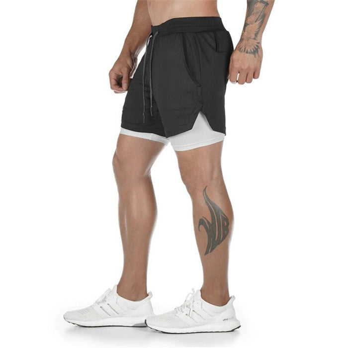 Men's 2-In-1 Sports Shorts - Flamin' Fitness