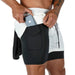 Men's 2-In-1 Sports Shorts - Flamin' Fitness