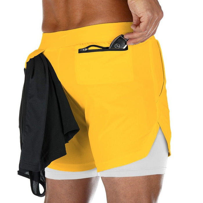 Men's 2-In-1 Sports Shorts - Flamin' Fitness