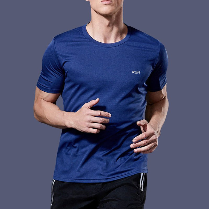 Men's "RUN" Short Sleeve T-Shirt - Flamin' Fitness