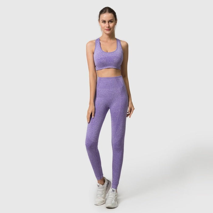 Short Sleeve Top & Leggings Gym Set - Flamin' Fitness