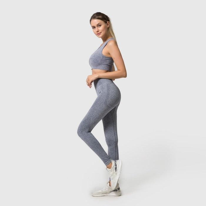 Short Sleeve Top & Leggings Gym Set - Flamin' Fitness
