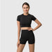 Short Sleeve Top & Leggings Gym Set - Flamin' Fitness