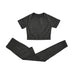 Short Sleeve Top & Leggings Gym Set - Flamin' Fitness
