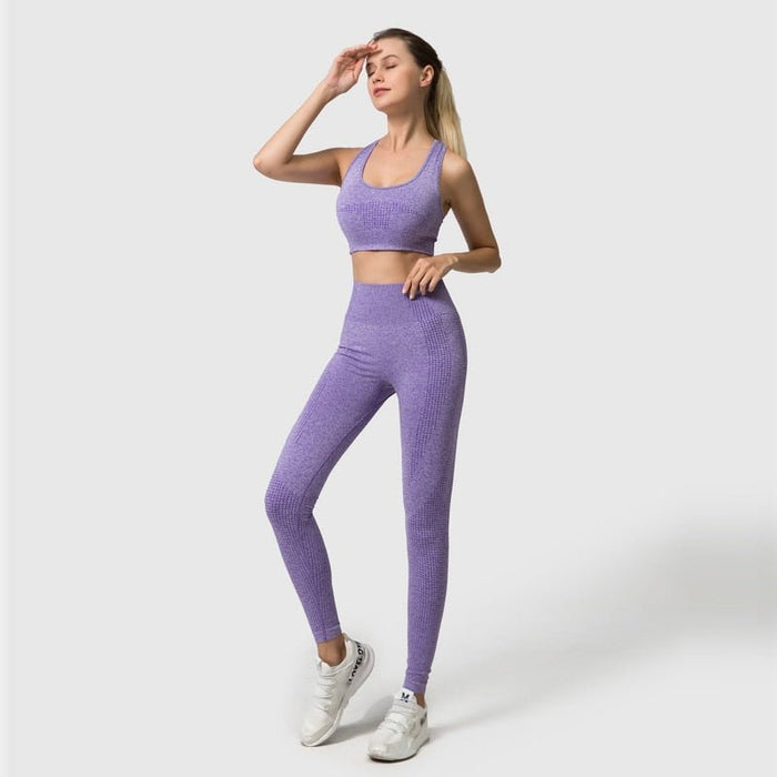 Short Sleeve Top & Leggings Gym Set - Flamin' Fitness