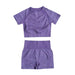 Short Sleeve Top & Shorts Gym Set - Flamin' Fitness