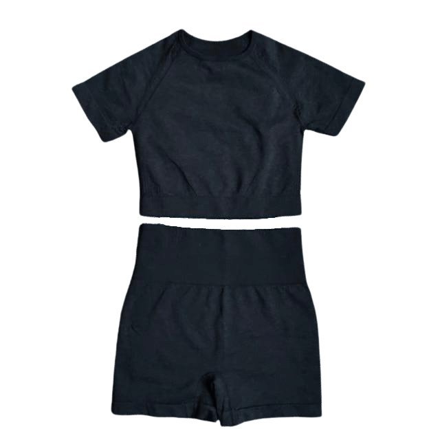 Short Sleeve Top & Shorts Gym Set - Flamin' Fitness