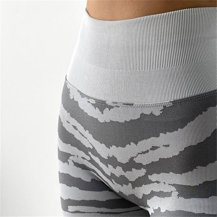 Tiger Print Seamless Gym Set - Flamin' Fitness